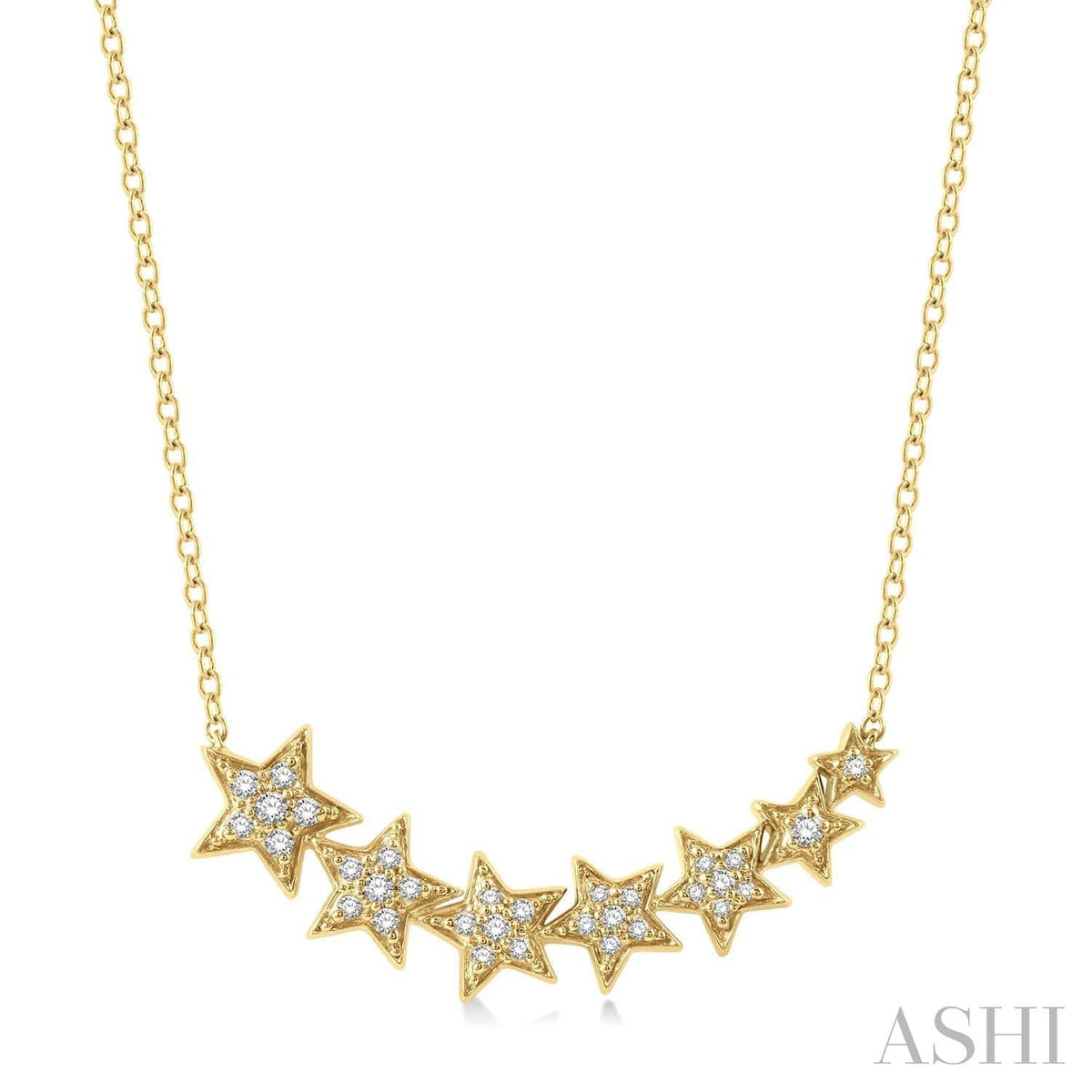 Ashi Necklaces and Pendants Star Shape Diamond Necklace