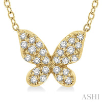 Butterfly Shape Petite Diamond Fashion Pendant - Everett Jewelry