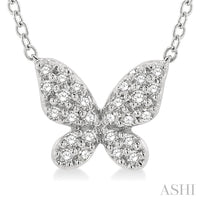 Butterfly Shape Petite Diamond Fashion Pendant - Everett Jewelry