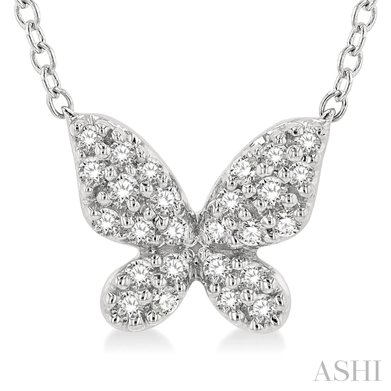 Butterfly Shape Petite Diamond Fashion Pendant - Everett Jewelry