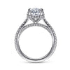 Camden - 14K White Gold Hidden Halo Oval Diamond Engagement Ring - Everett Jewelry