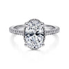 Camden - 14K White Gold Hidden Halo Oval Diamond Engagement Ring - Everett Jewelry