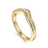 Chartres - Curved 14K Yellow Gold Channel Set Diamond Wedding Band - 0.25 ct - Everett Jewelry