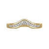 Chartres - Curved 14K Yellow Gold Channel Set Diamond Wedding Band - 0.25 ct - Everett Jewelry