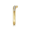 Chartres - Curved 14K Yellow Gold Channel Set Diamond Wedding Band - 0.25 ct - Everett Jewelry