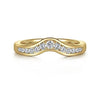 Chartres - Curved 14K Yellow Gold Channel Set Diamond Wedding Band - 0.25 ct - Everett Jewelry
