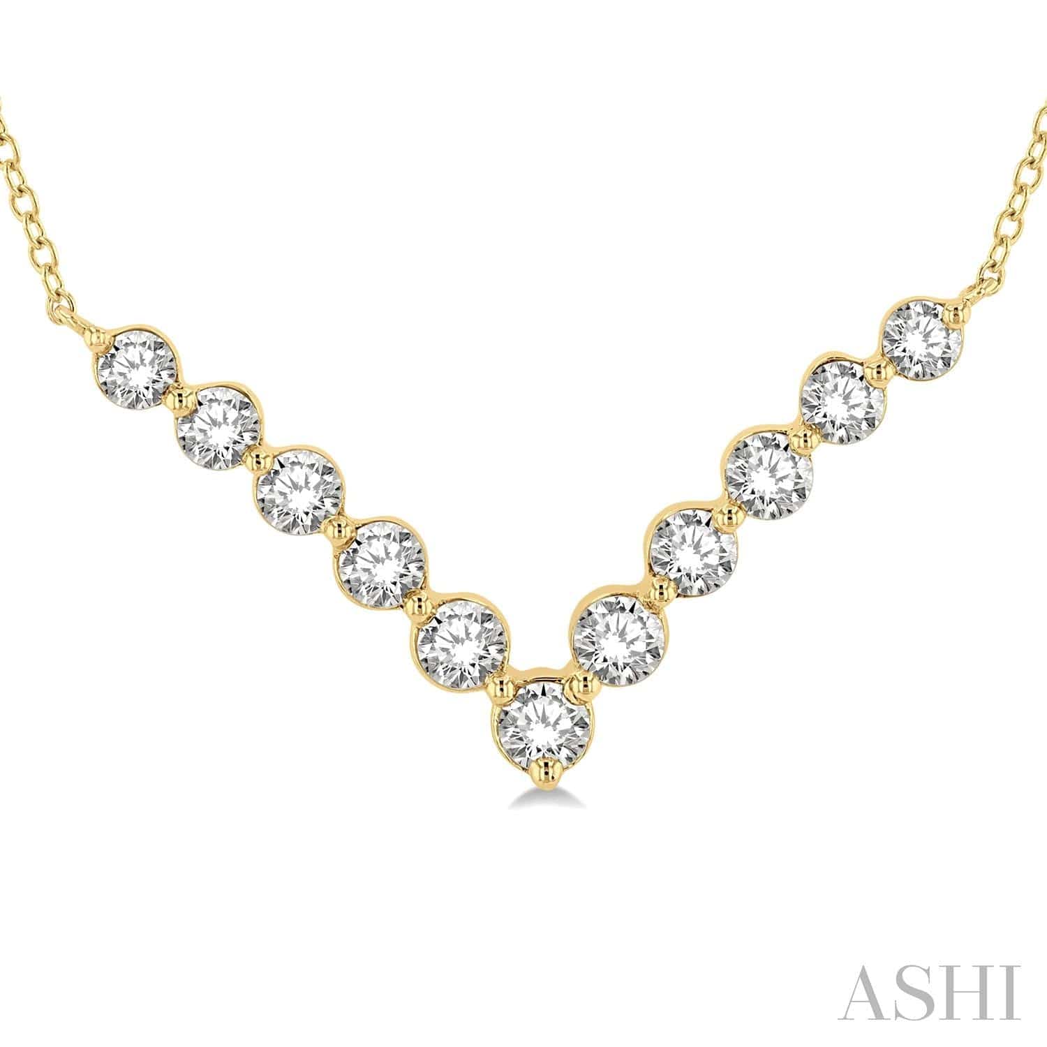 Chevron Diamond Necklace - Everett Jewelry