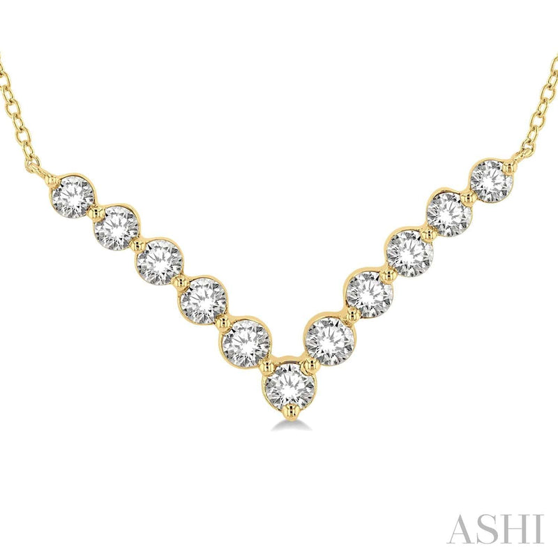 Chevron Diamond Necklace - Everett Jewelry