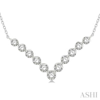 Chevron Diamond Necklace - Everett Jewelry