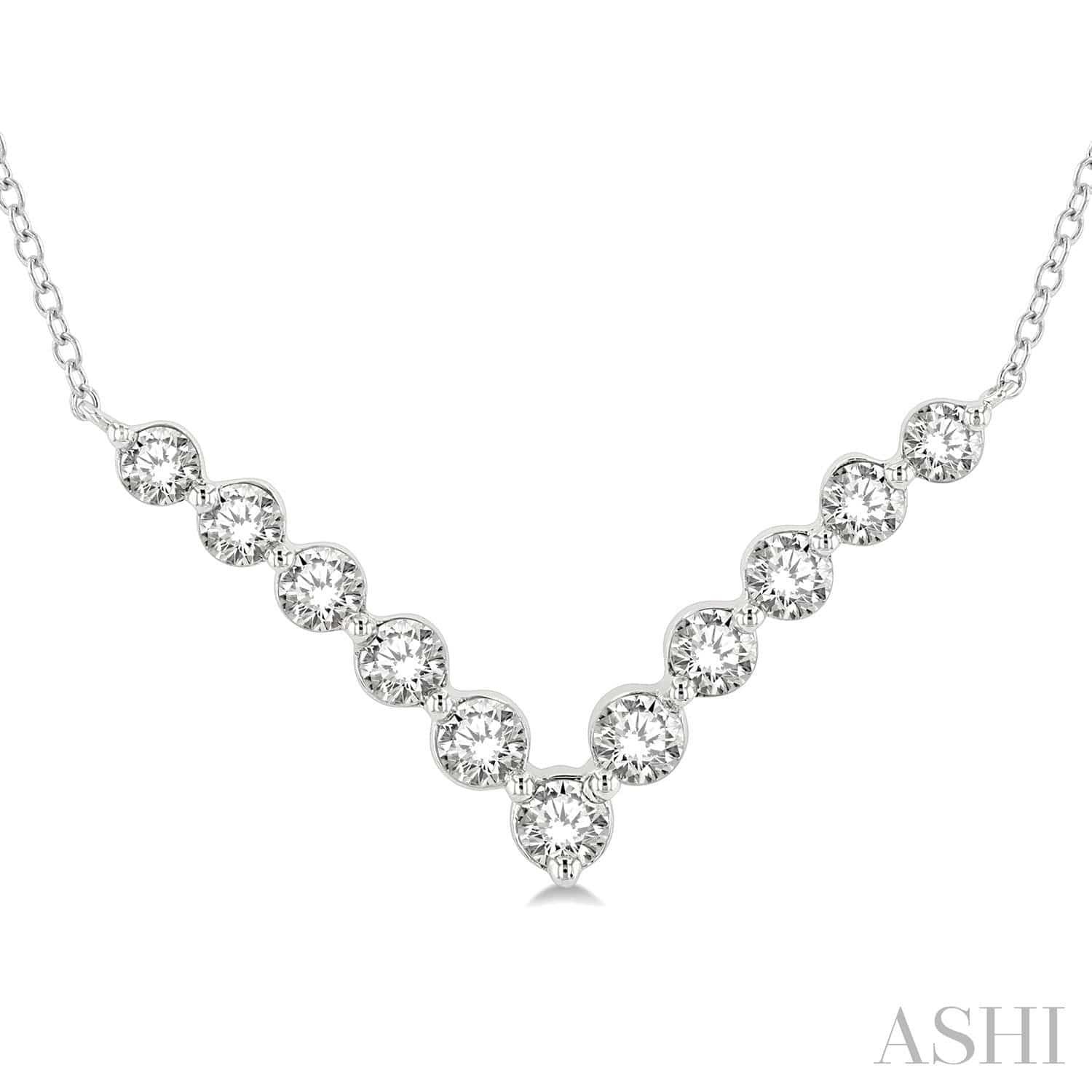 Chevron Diamond Necklace - Everett Jewelry