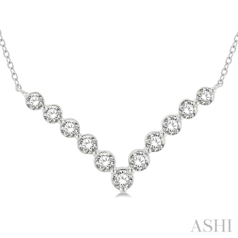Chevron Diamond Necklace - Everett Jewelry