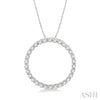 Circle Diamond Pendant - Everett Jewelry
