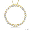 Circle Diamond Pendant - Everett Jewelry