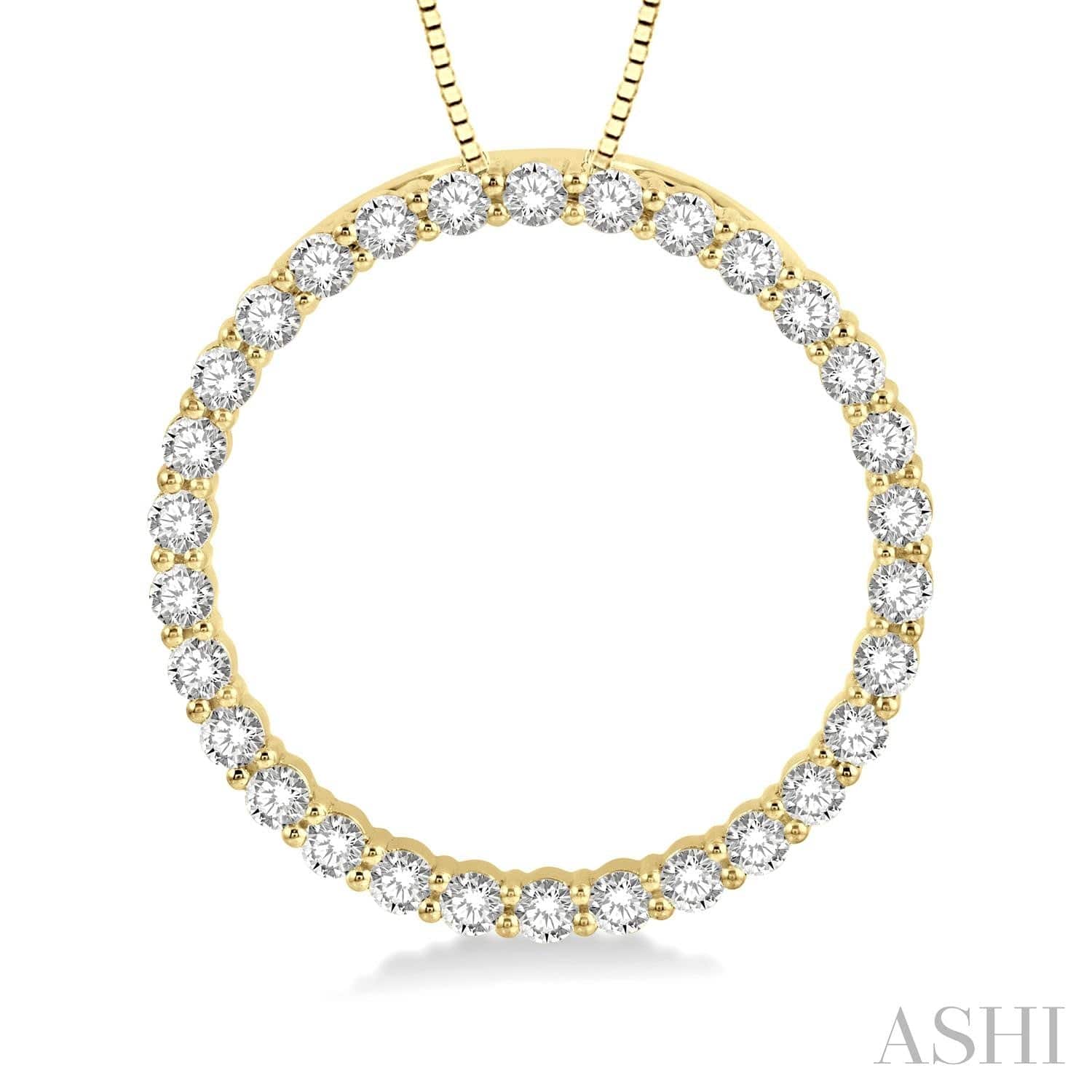 Circle Diamond Pendant - Everett Jewelry