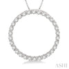 Circle Diamond Pendant - Everett Jewelry
