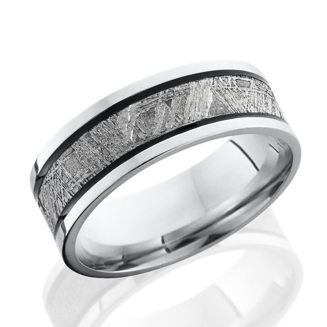 Cobalt Chrome with Meteorite - Everett Jewelry