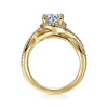 Courtney - 14K Yellow Gold Round Halo Diamond Engagement Ring - Everett Jewelry