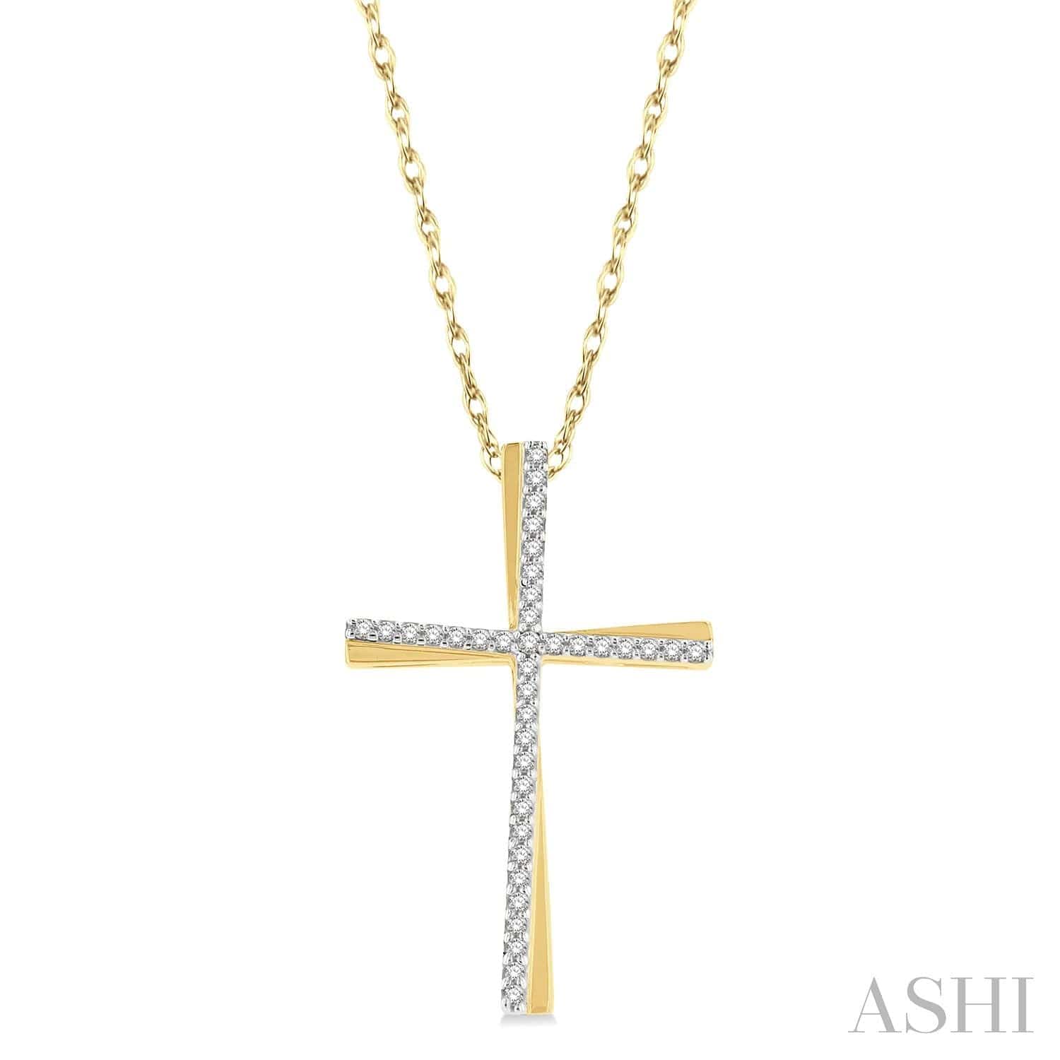 Cross Diamond Fashion Pendant1/6 ctw Round Cut Diamond Cross Pendant - Everett Jewelry
