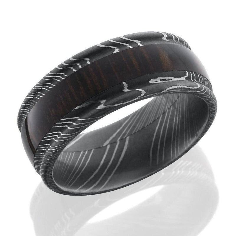 Damascus Steel and Wenge Hardwood - Everett Jewelry