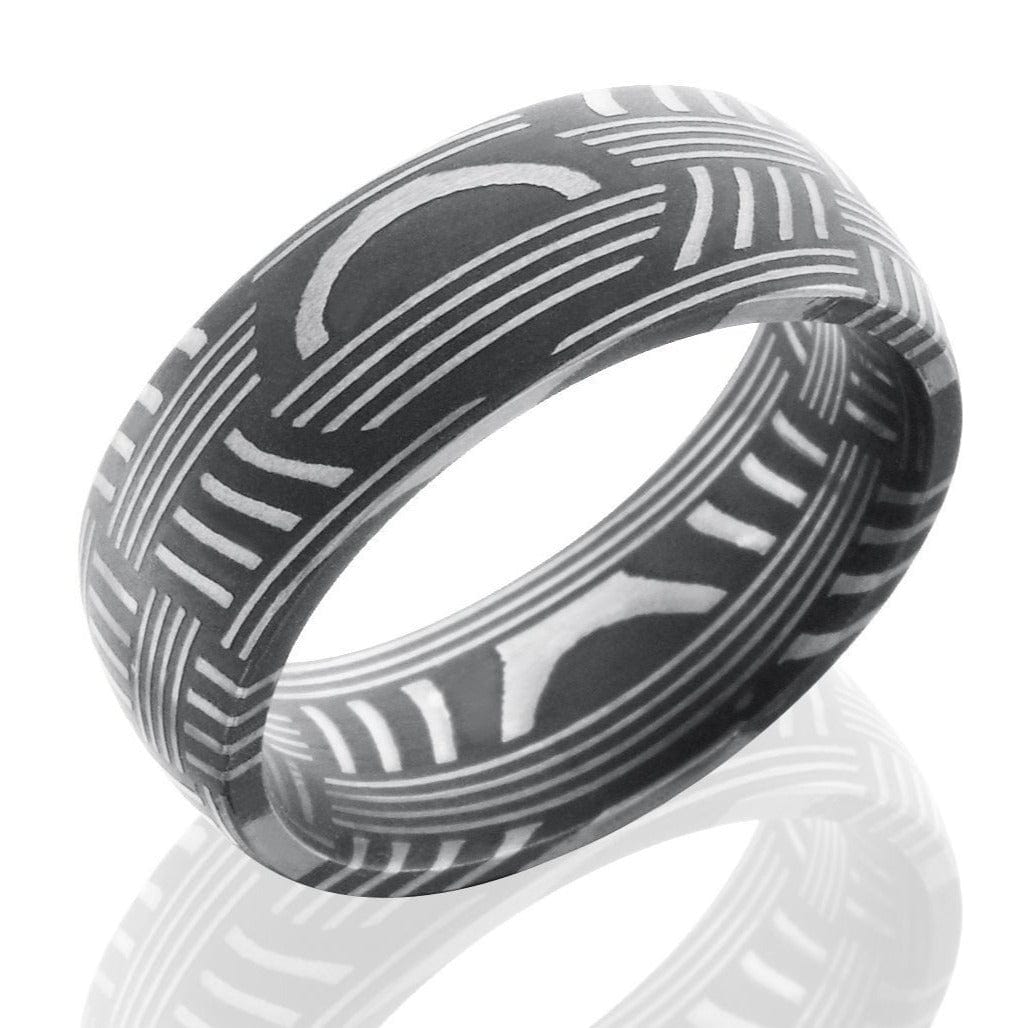 Damascus Steel Wedding Band - Everett Jewelry