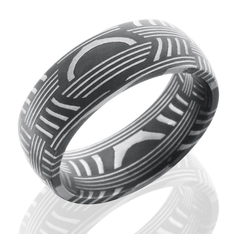 Damascus Steel Wedding Band - Everett Jewelry