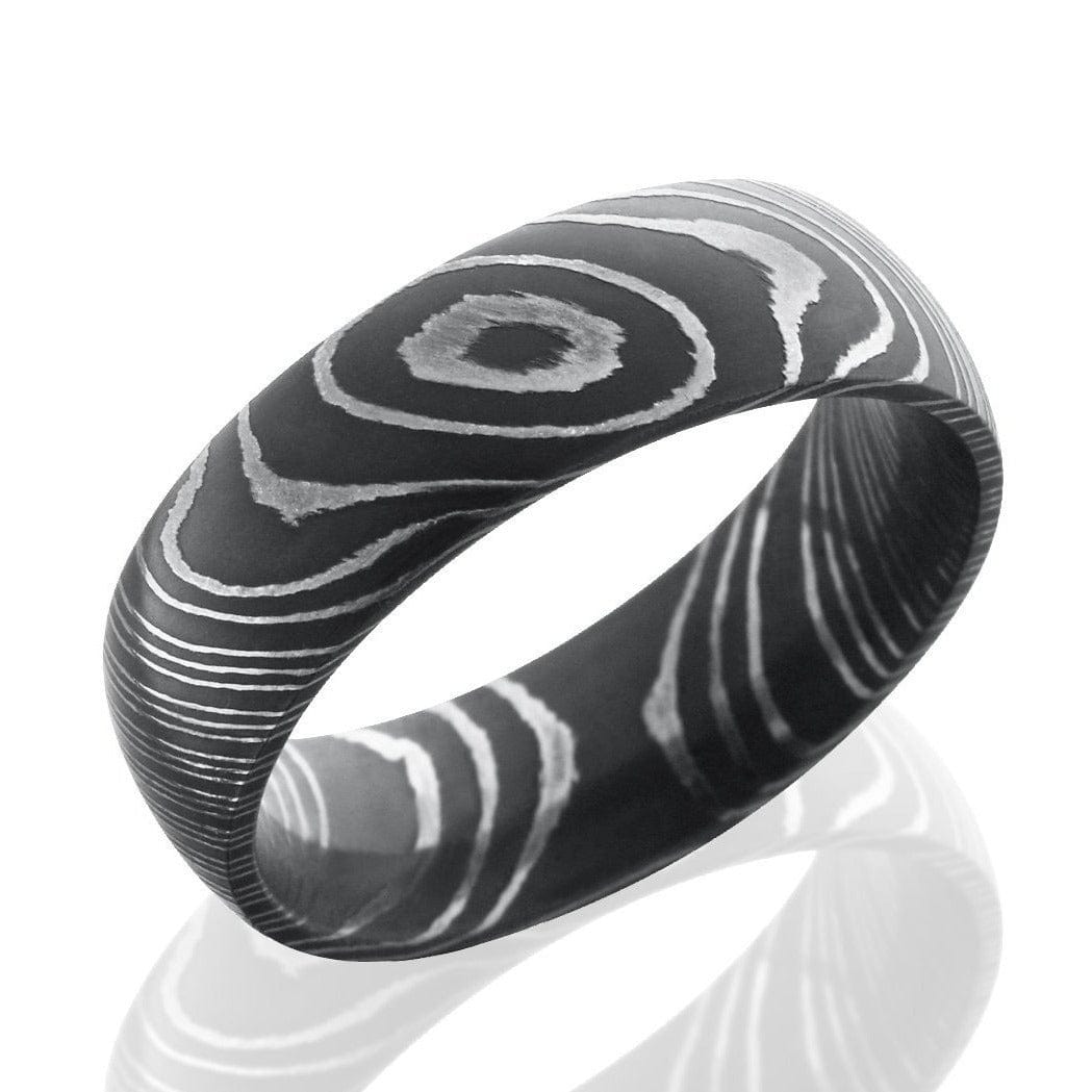 Damascus Steel with Acid Finish - Everett Jewelry