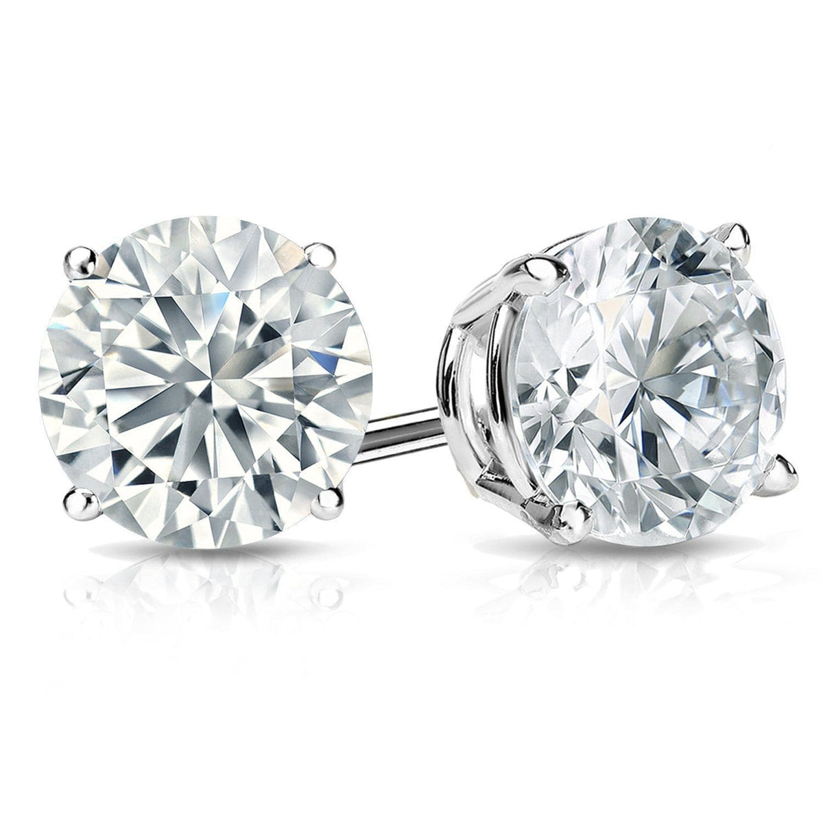 White Gold Diamond Earrings | Diamond Studs | Everett Jewelry
