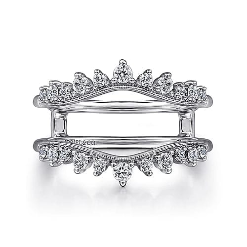 Gabriel Bridal ENGAGEMENT RINGS 14K White Gold Diamond Ring Enhancer - 0.42 ct