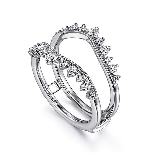 Gabriel Bridal ENGAGEMENT RINGS 14K White Gold Diamond Ring Enhancer - 0.42 ct