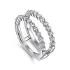 Gabriel Bridal ENGAGEMENT RINGS 14K White Gold Diamond Ring Enhancer - 0.86 ct