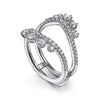 Gabriel Bridal ENGAGEMENT RINGS 14K White Gold Diamond Ring Enhancer - 0.98 ct