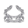 Gabriel Bridal ENGAGEMENT RINGS 14K White Gold French Pave Set Diamond Ring Enhancer - 0.34 ct