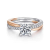 Criss Cross Engagement Ring | Round Diamond Ring | Everett Jewelry