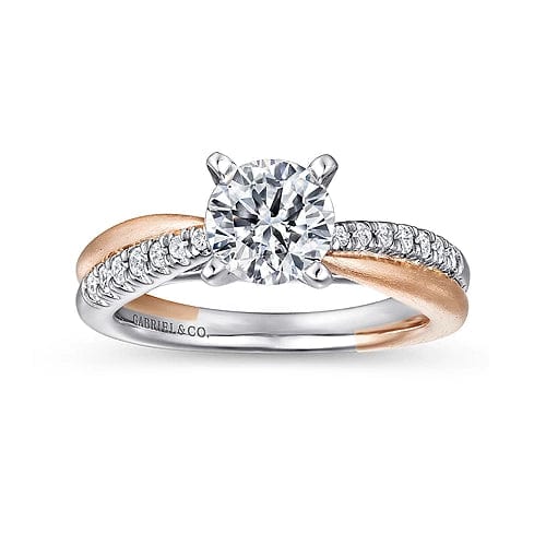 Criss Cross Engagement Ring | Round Diamond Ring | Everett Jewelry