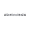 Gabriel Bridal ENGAGEMENT RINGS Aalto - 14K White Gold Marquise and Round Diamond Anniversary Band - 0.6 ct