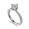 Gabriel Bridal ENGAGEMENT RINGS Ada - 14K White Gold Round Diamond Engagement Ring