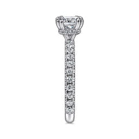 Gabriel Bridal ENGAGEMENT RINGS Alina - 14K White Gold Hidden Halo Cushion Cut Diamond Engagement Ring