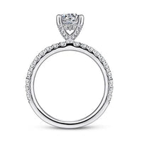 Gabriel Bridal ENGAGEMENT RINGS Amira - 14K White Gold Round Diamond Engagement Ring