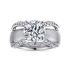 Gabriel Bridal ENGAGEMENT RINGS Clark - 14K White Gold Round Diamond Engagement Ring