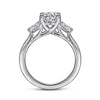 Gabriel Bridal ENGAGEMENT RINGS Honor - 14K White Gold Round Three Stone Diamond Channel Set Engagement Ring