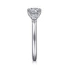 Gabriel Bridal ENGAGEMENT RINGS Honor - 14K White Gold Round Three Stone Diamond Channel Set Engagement Ring