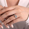 Gabriel Bridal ENGAGEMENT RINGS Ivy - 14K White Gold Round Halo Diamond Engagement Ring