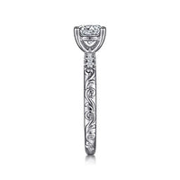 Gabriel Bridal ENGAGEMENT RINGS Jackie - 14K White Gold Round Diamond Engagement Ring