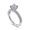 Gabriel Bridal ENGAGEMENT RINGS Jacqueline - 14K White Gold Round Diamond Engagement Ring