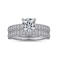 Gabriel Bridal ENGAGEMENT RINGS Jacqueline - 14K White Gold Round Diamond Engagement Ring