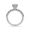 Gabriel Bridal ENGAGEMENT RINGS Juliet - 14K White Gold Round Diamond Engagement Ring
