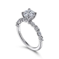 Gabriel Bridal ENGAGEMENT RINGS Juliet - 14K White Gold Round Diamond Engagement Ring