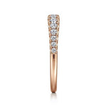 Gabriel Bridal ENGAGEMENT RINGS Kiana - 14K Rose Gold Diamond Anniversary Band - 0.48 ct