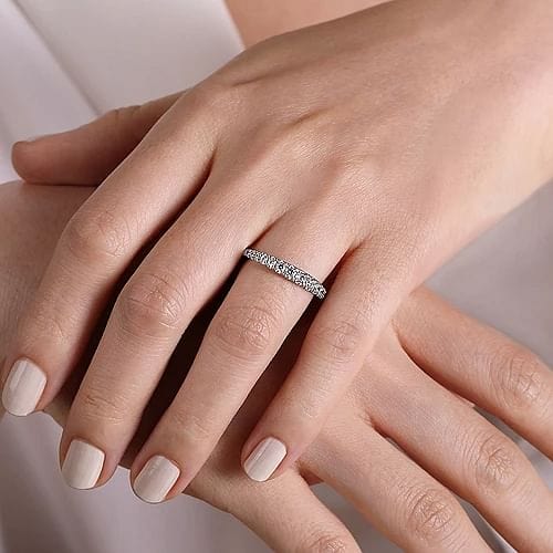 Gabriel Bridal ENGAGEMENT RINGS Kiana - 14K White Gold Diamond Anniversary Band - 0.48 ct