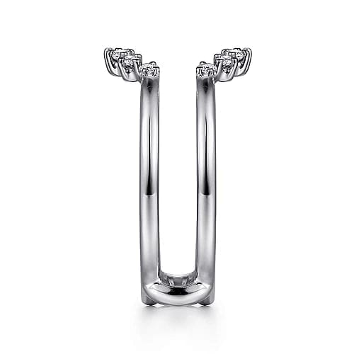 Gabriel Bridal ENGAGEMENT RINGS Leeza - 14K White Gold Halo Diamond Ring Enhancer - 0.18 ct
